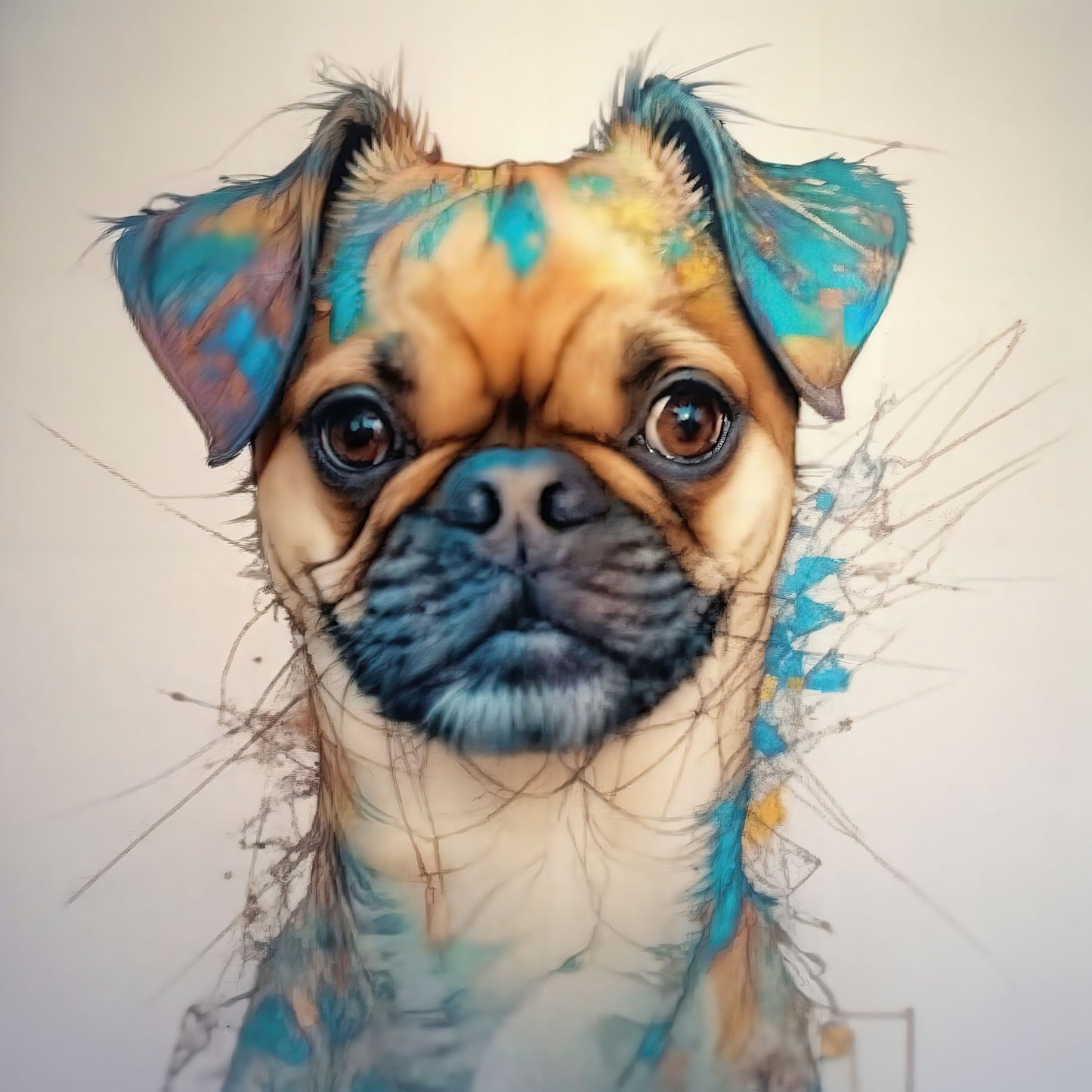 Custom dog canvas art (Your Dog Here)
